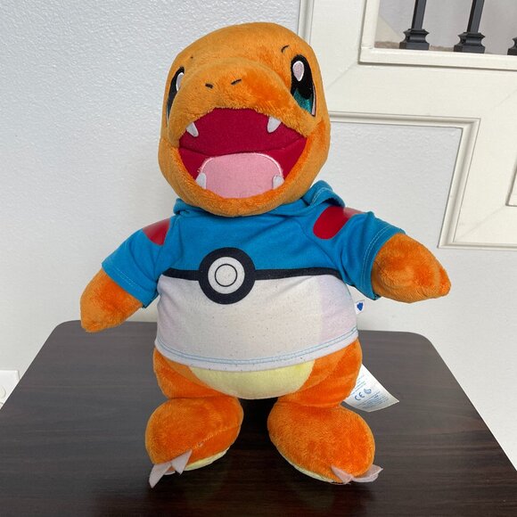 Build A Bear Pokemon Charmander 2016 Large 15" Plush Animal w Great Ball Outfit - Picture 1 of 9